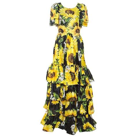 dolce gabbana sunflower dress|Dolce & Gabbana floral dress sale.